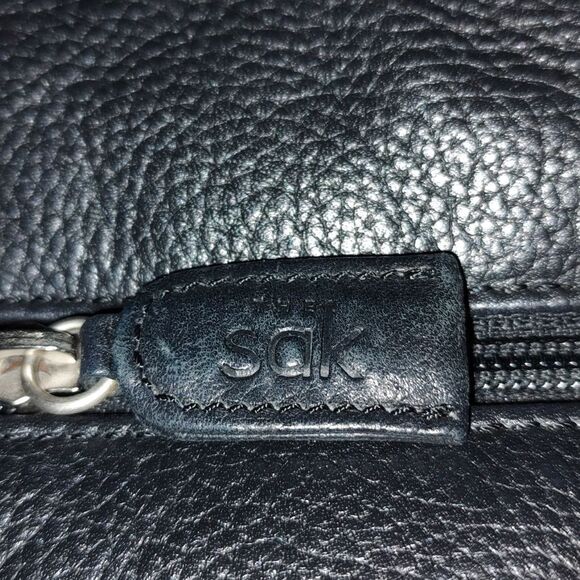 The Sak black pure leather shoulder bag   NWOT - Picture 5 of 8